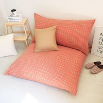 베드앤데코 심플면기모체크 대방석커버+대쿠션커버SET