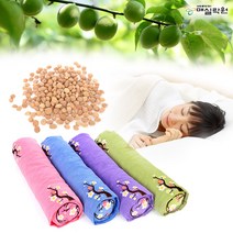건강한 꿀잠~매실씨앗 목베개/경추베개/숙면도움/순면커버증정, 2개세트/퍼플+랜덤