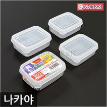 일본 나카야 미니 사각 밀폐용기 R (4P세트) (나카야 밀폐용기), 1세트