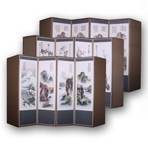 두레공예사 추사 6폭 병풍 (병풍커버포함), 산수화
