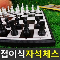 도매짱 휴대용자석체스 접이식체스게임 체스판 보드게임, 1세트