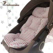 호호아줌마 카시트 유모차 일체형 시트, 튤립가든+핑크도트 인견