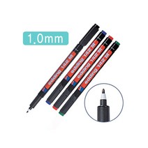 에딩 에딩e-142M 1.0mm 흑색 OHP마카펜유성(1)-1.0mm 흑 청 적 녹 노랑 주황 갈색 보라 유성펜, 갈색(S507077)