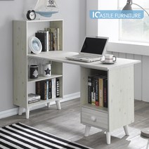 아이캐슬 뮤즈 586책장 서랍 컴퓨터책상, 워시