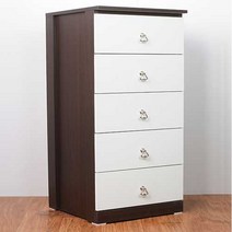 블루밍가구 틈새 400 5단 서랍장, 4005웬지화이트A