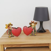 Countryitem 철재 하트 꽂이 2p set 기타인테리어소품, 레드 외 혼합색상, 2개 1세트