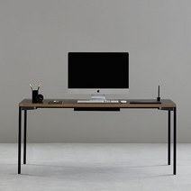 데스커 1600x700 컴퓨터 책상 DSAD116D, 상판-블랙/다리-블랙