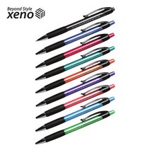 제노 ZERO-G 볼펜 0.5mm 12개(1타)/9색 저점도 볼펜, 1, 8_하늘(1타 12개입)