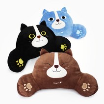 애니나라 [1+1 하나사면 하나더!!] 캐릭터 허리쿠션(BIG), 스코티쉬폴드캣/쿠아(블루)