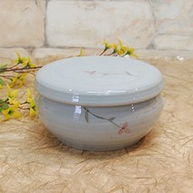 이천도자기 토비 수선화고백자 찬통3호 도자기용기, 1ml, 1