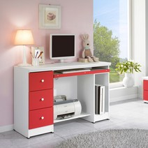 퍼니아트 Q와이드 입식 컴퓨터책상 겸 책상, 레드