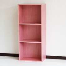 양지가구 공간박스3단 책장 책장 책꽂이 수납장 교구장 정리함 공간박스 양지책장 어린이집 유치원 공간정리 틈새장 3단책장 원목책꽂이 삼나무 조립형 전면책장, 진달래