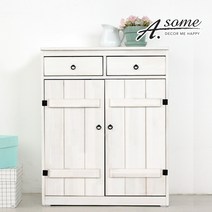 어썸 원목 레트로 2칸 서랍 수납장, 그린