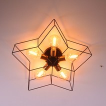 BOAZ 별방등5등 거실등 방등 LED 인테리어 조명 인테리어조명, 별방등+LED벌브(주광)