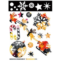 쉽게 붙이고 제거하는 크리스마스 눈꽃스티커, 16 (소) 아이스눈꽃송이 GD-303