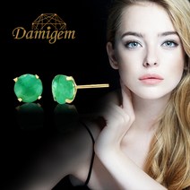 DAMIGEM (다미젬)14K 5월 천연탄생석 에메랄드 귀걸이