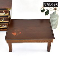 남원춘향공방 남원 접이식 밥상 교자상 원형상 사각상 찻상 다과상, 사각 엔틱 나비4호 69x51