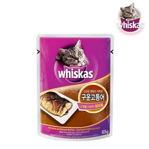 위스카스 고양이주식 파우치 85g, 구운고등어, 24개