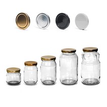 글라스락 [삼광유리] 유리병 높은병, 블랙뚜껑, 483ml, 1개