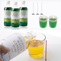 워터캔들+심지+캔들용기 구성! 초간단 DIY 워터캔들세트, 1개, 선택1-3 가드니아500ml + 전용심지 3 + 사각램프(S) 2개 (SET 상품)