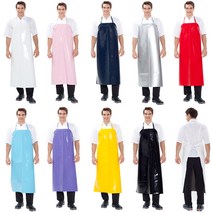 양면코팅 방수앞치마-대 9color 목끈형 비닐앞치마 김장 식당 단체급식 업소용 우레탄앞치마, SOA-1027 소라색