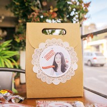 후아미 특급선물 포토메세지 데코스티커 A4 1장, 흰색모조지, 20매