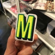 콤마라이프 와펜 이니셜 와펜스티커 NEW 디자인, M, 1개