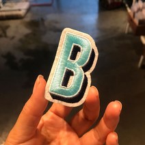 콤마라이프 와펜 이니셜 와펜스티커 NEW 디자인, B, 1개