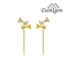 [다미젬] 정품 14K 18K gold 귀여운 귀걸이 미니벨드롭