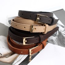 이프유 여성벨트 BS-12 캐주얼벨트 정장벨트 슬림벨트 베이지 FREE