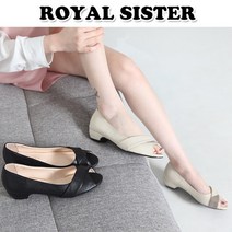 C3G G31/3cm 여성 빅사이즈가능 쿠션 토오픈 플랫슈즈 구두 단화 펌프스