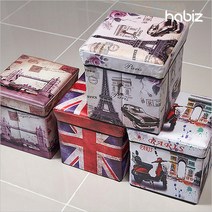 하비즈 빈티지 의자 수납함, 파리 오토바이, 1box