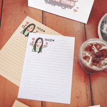 후아미 안아죠 포토사진 제작 편지지 세트 15cm x 21cm, 크라프트(편지지), 10매