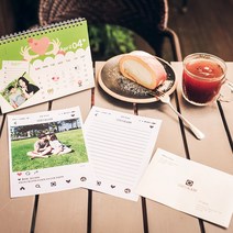 후아미 럽스타그램 B타입 제작편지지 15 * 21cm 편지지/세트, 혼합 - 편지봉투 10매