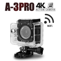 S2J 체이스뷰 A-3 PRO UHD(4K) 와이파이 액션캠, A-3 PRO 액션캠 블랙+16GB+셀카봉