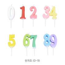 숫자초(0~9) 숫자모양초_케이크초_생일축하초_10개-1팩, 10개, 숫자초 (3)
