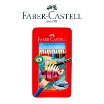 파버카스텔 색연필 틴케이스 (수성), 12색