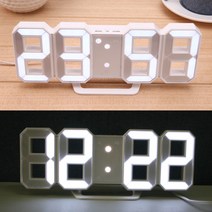 아하코리아 3D LED 벽시계, 3D LED벽시계+3M 아답터세트