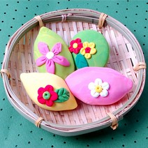 꾸미기만들기 송편비누 만들기 세트B (5인용) 약500g 투명통+스타핑