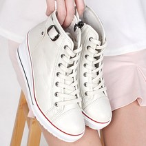 국내상산 6cm 여성 웨지힐 하이탑운동화 스니커즈 플라이