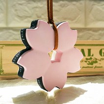 조이어스 석고 방향제 투톤 벚꽃 플라워 걸이용 차량용방향제, 옐로우/블랙체리향