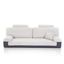 [블레스가구] 스텔라 보네르_2인용 3인용 _패브릭 인조가죽 좌식소파 쇼파, 스텔라3인 패브릭 좌식쇼파_아이보리_헤드미포함