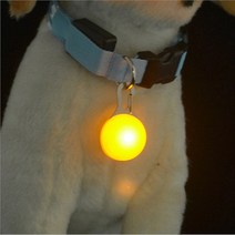애견용 야광 Led 원형 펜던트, 투명, 1개