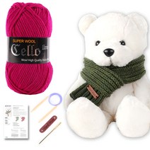 마마니트 쁘띠목도리DIY세트, 904라이트와인, 1개