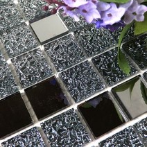 중앙데코 거울타일 미러타일, 08.23mm 크렉연흑경미러 타일, 1장