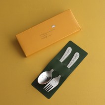 인스푼 원명 로고 기념문구 인쇄 어린이수저세트 어린이집 생일선물 답례품, 윙크 둘째 2종 (스푼+포크)