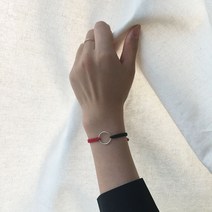 무이제이 [925 SILVER] 써클 하프컬러 매듭 팔찌