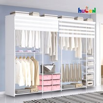 휴센 갤럭시 2820BRS+측판+롤스크린 드레스룸 옷장 행거, 갤럭시 2820BRS(핑크)+롤스크린