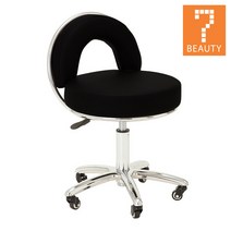 세븐뷰티 등받이 의자 스툴, 도넛스툴_블랙(:27974-1.)