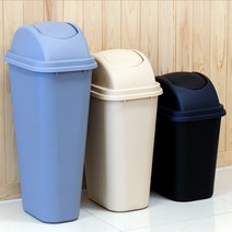 바이굿즈 30리터 쓰레기통 카페 사무실 업소용 가정용 30L 휴지통, 검정(뚜껑포함)